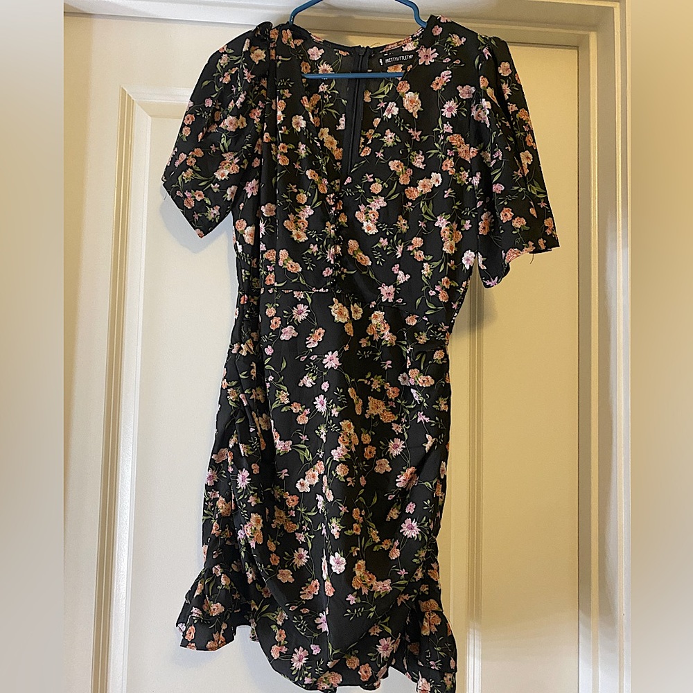Black floral dress
